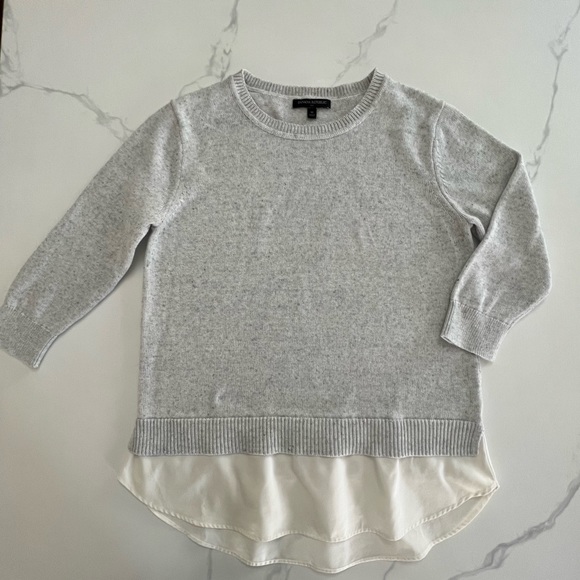 Banana Republic Sweaters - BANANA REPUBLIC woman’s gray 3/4 sleeve crewneck size medium good condition